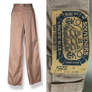 Vintage Souvenirs Pacific Blue San Francisco Slacks Pants Tall Light Brown Women